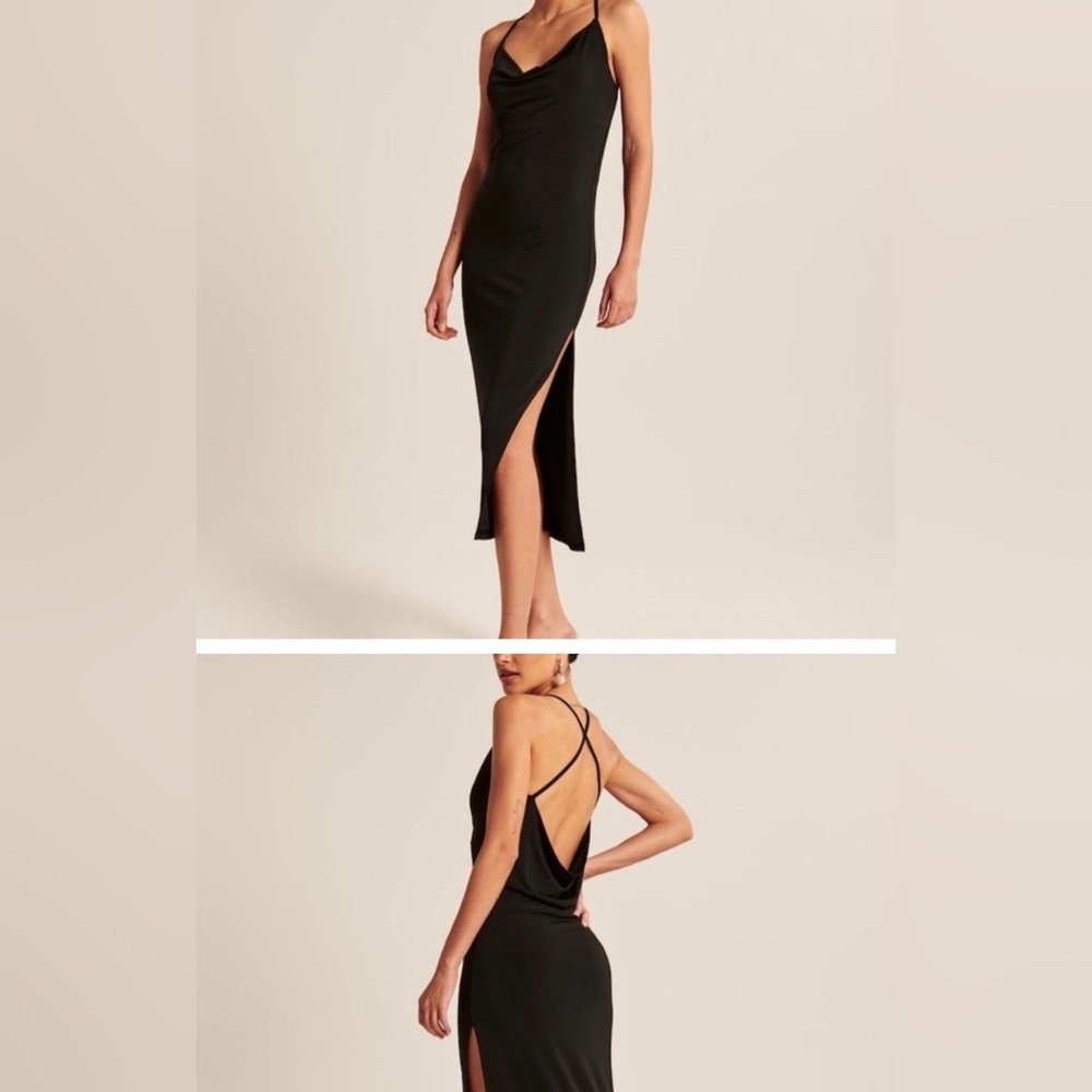 Abercrombie Cowl Neck Strappy Midi Dress
